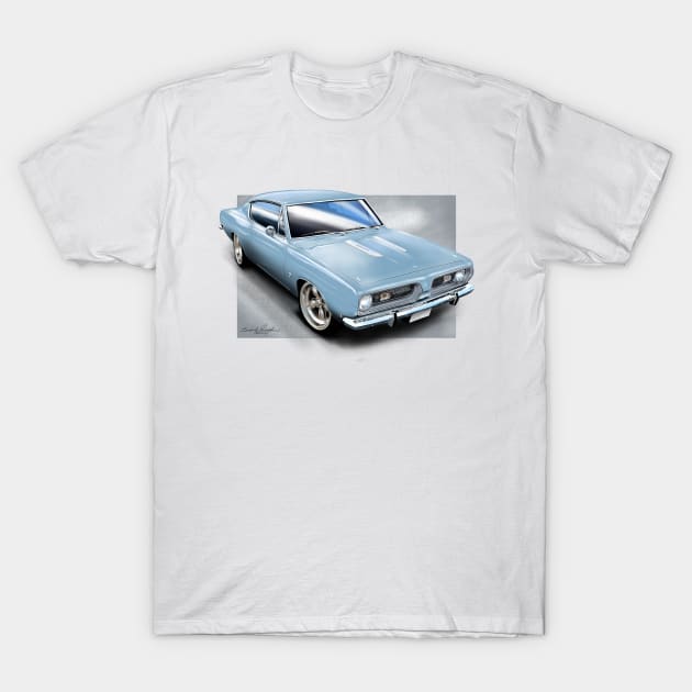 1968 Valiant Barracuda T-Shirt by stefansautoart